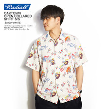 RADIALL OAKTOWN OPEN COLLARED SHIRT S/S -SNOW WHITE-画像