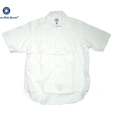 POST OVERALLS 2214S S/S E-Z CRUZ COTTON BROADCLOTH SHIRT white画像
