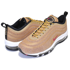 NIKE WMNS AIR MAX 97 LXX SWAROVSKI metallic gold/varsity red 927508-700画像