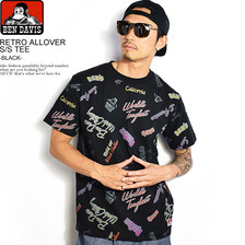 BEN DAVIS RETRO ALLOVER S/S TEE -BLACK- C-9580025画像