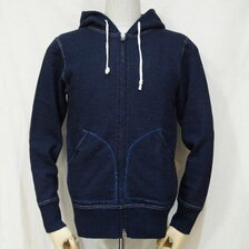 SAMURAI JEANS SIS-102 インディゴジップアップスウェットパーカー画像