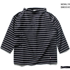 newlyn Smocks FISHERMAN'S ROUNDNECK SMOCK STRIPE MADE IN ENGLAND画像