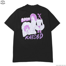 BORN X RAISED AQUA TEE (VINTAGE BLACK) 32604画像