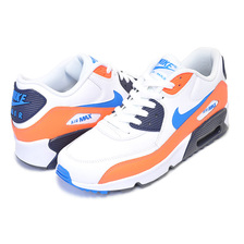 NIKE AIR MAX 90 LTR(GS) white/photo blue-total orange 833412-116画像