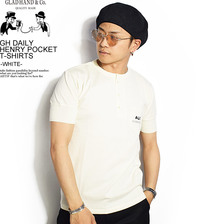 GLAD HAND GH DAILY - HENRY POCKET T-SHIRTS -WHITE- GH-19-MS-03画像