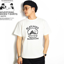 GLAD HAND ADVERTISING SHOES - T-SHIRTS -WHITE- GH-19-MS-11画像