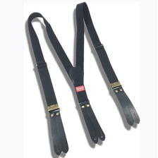SAMURAIWORKCLOTHES SPD003-SWC コットン x レザーサスペンダー画像