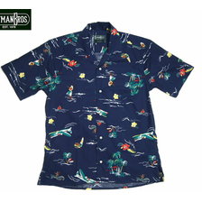 GITMAN VINTAGE S/S SURF & TURF CAMP SHIRTS navy画像
