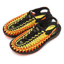 KEEN WOMEN UNEEK FLAT Vibrant Yellow/Flame 1020799画像