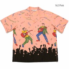 STAR OF HOLLYWOOD COTTON S/S OPEN SHIRT - KING OF ROCK'NROLL - SH38116画像