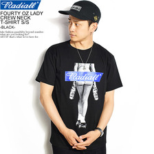 RADIALL FOURTY OZ LADY CREW NECK T-SHIRT S/S -BLACK-画像