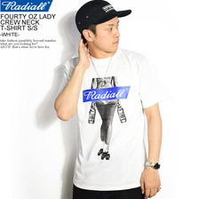 RADIALL FOURTY OZ LADY CREW NECK T-SHIRT S/S -WHITE-画像
