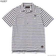 CLUCT S/S BORDER SHIRT (NAVY) 03016画像