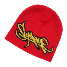 Supreme 19SS Tag Logo Beanie RED画像