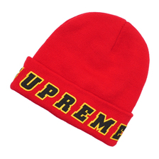 Supreme 19SS Felt Logo Beanie RED画像