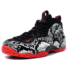 NIKE AIR FOAMPOSITE ONE "ALBINO SNAKESKIN" "ANFERNEE HARDAWAY" BLK/WHT/RED 314996-101画像