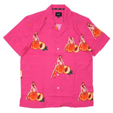 HUF 19SS PEACHY S/S WOVEN SHIRT FUCHSIA PINK画像