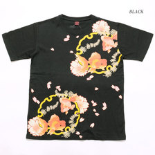 CROPPED HEADS 半袖 Tシャツ "雪輪金魚柄"画像