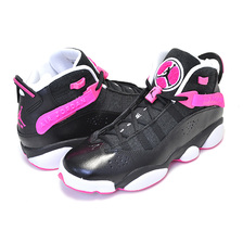 NIKE JORDAN 6 RINGS(GS) black/hyper pink-white 323399-061画像