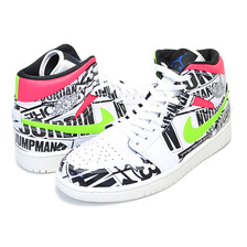 NIKE AIR JORDAN 1 MID ON THE WAY white/royal blue-black-cyber 554724-119画像