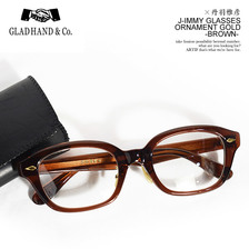 丹羽雅彦 &times; GLAD HAND J-IMMY GLASSES ORNAMENT "GOLD" -BROWN-画像