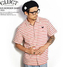 CLUCT S/S BORDER SHIRT -RED- 03016画像
