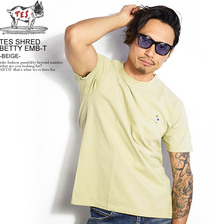 The Endless Summer TES SHRED BETTY EMB TEE -BEIGE- FH-9574329画像