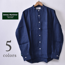 James Mortimer BAND COLLAR SHIRTS IRISH LINEN画像