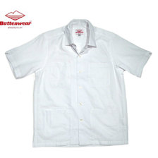Battenwear FIVE POCKET WOVEN DOBBY ISLAND SHIRTS white画像