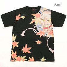 CROPPED HEADS 半袖 Tシャツ "般若紅葉柄" 1911-02画像