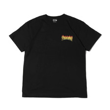 THRASHER FLAME OVERLAY S/S T-SHIRT BLACK/YELLOW TH81227画像