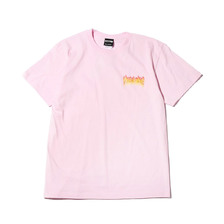THRASHER FLAME OVERLAY S/S T-SHIRT LT.PINK/YELLOW TH81227画像