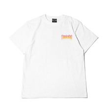 THRASHER FLAME OVERLAY S/S T-SHIRT WHITE/YELLOW TH81227画像