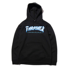 THRASHER HOMETOWN ICE CREW SWEAT BLACK/WHITE TH84226画像