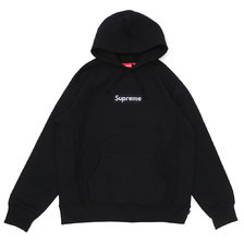Supreme 19SS 25th Anniversary Swarovski Box Logo Hooded Sweatshirt BLACK画像