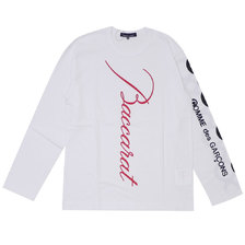 COMME des GARCONS × Baccarat SLEEVE LOGO L/S TEE WHITE画像