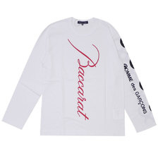 COMME des GARCONS &times; Baccarat SLEEVE LOGO L/S TEE WHITE画像