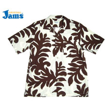 JAMS SURF LINE SHORT SLEEVE RAYON HAWAIIAN SHIRTS brown画像