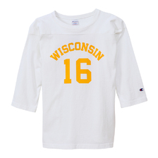 Champion FOOTBALL TEE WISCONSIN 16 WHITE C5-P403画像