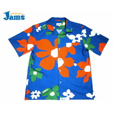 JAMS SURF LINE SHORT SLEEVE COTTON HAWAIIAN SHIRTS tradewins blue画像