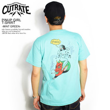 CUTRATE PINUP GIRL T-SHIRT -MINT GREEN-画像