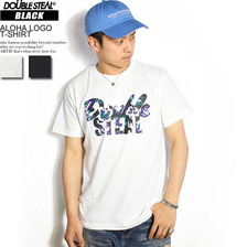 DOUBLE STEAL BLACK ALOHA LOGO T-SHIRT 992-14202画像