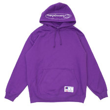 Supreme 19SS Champion Outline Hooded Sweatshirt PURPLE画像