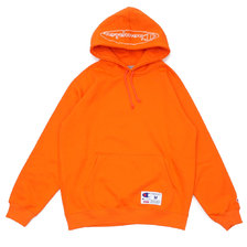 Supreme 19SS Champion Outline Hooded Sweatshirt ORANGE画像