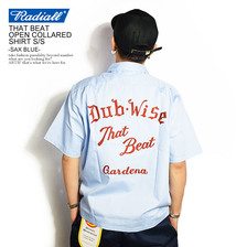 RADIALL THAT BEAT OPEN COLLARED SHIRT S/S -SAX BLUE-画像