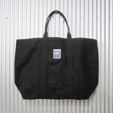PORT CANVAS windjammer tote solid black画像