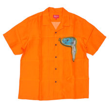 Supreme 19SS The Persistence of Memory Silk S/S Shirt ORANGE画像