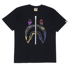 A BATHING APE 19SS MIX CAMO SHARK TEE BLACK 1F30110043画像