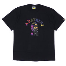 A BATHING APE 19SS MIX CAMO COLLEGE TEE BLACK 1F30110042画像