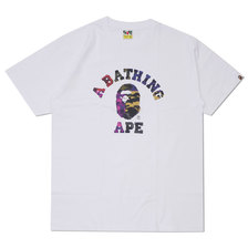 A BATHING APE 19SS MIX CAMO COLLEGE TEE WHITE 1F30110042画像